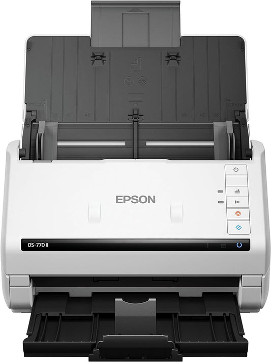 Epson DS-770 II Color Duplex Document Scanner | 100-page ADF, Twain, ISIS Drivers, PC/Mac