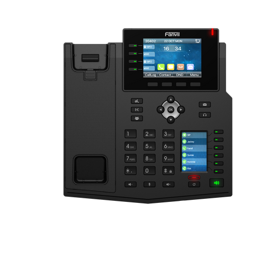 Fanvil X5U V2 Enterprise IP Phone with Dual Color Screens and 16 SIP Lines for Business