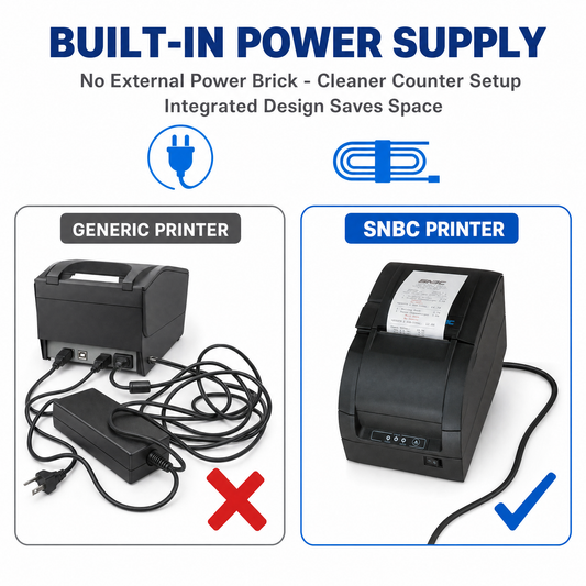 SNBC M300 9-Pin Impact Receipt Printer with Auto-Cutter for POS & Kitchen Applications