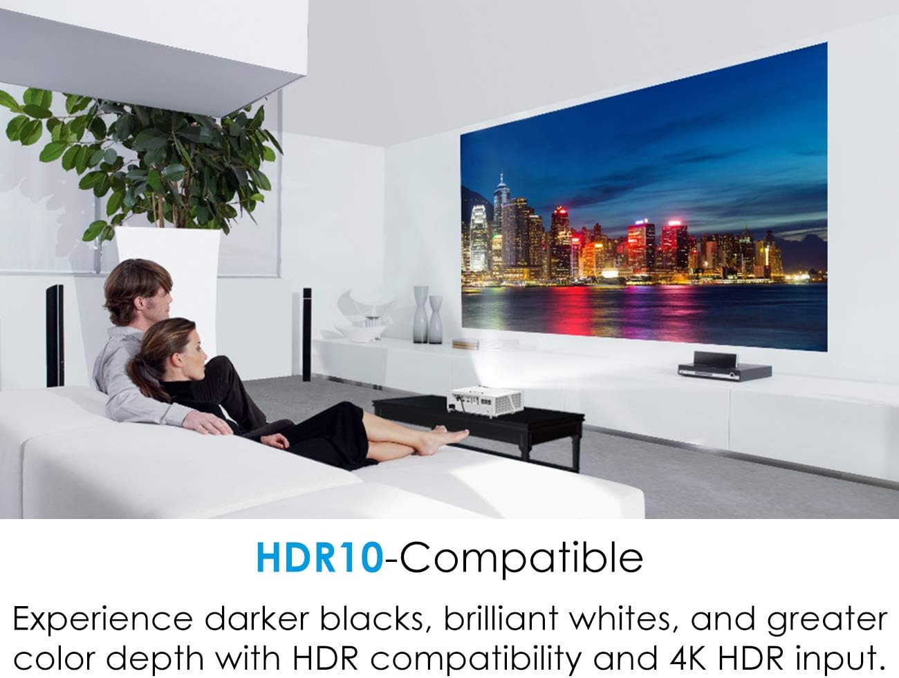 Optoma GT1090HDR Laser Projector | 4K HDR, Short Throw, 4200 Lumens, 30,000h Lamp-Free