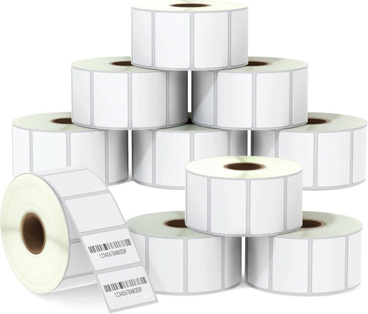 1.5" x 1" (38 x 25 mm) Thermal Labels | Compatible with Zebra & Rollo Printers, Premium Adhesive, Perforated, 10 Rolls (13,000 Labels)