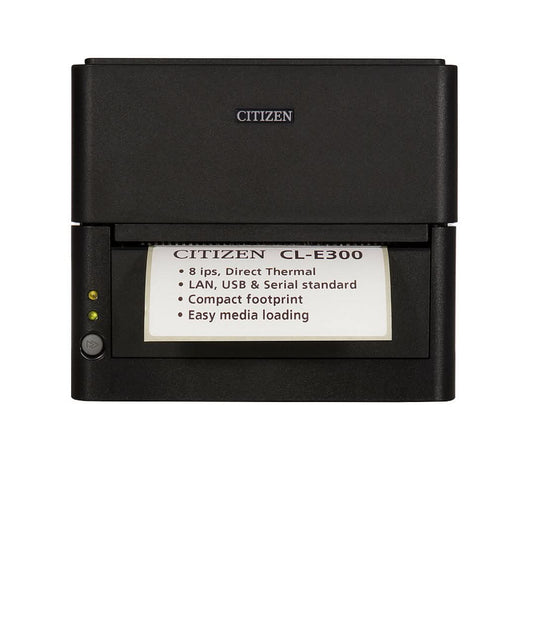 Citizen CL-E300XUBNNA Desktop Barcode Printer | Direct Thermal, Black
