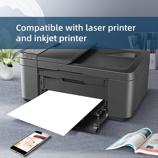 8.5" x 11" Full-Sheet Labels | Laser & Inkjet Printer, 1 per Sheet, 500 Sheets (500 Labels), Self-Adhesive Shipping/Mailing Labels