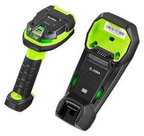 Zebra DS3678 Industrial Barcode Scanner Kit | Cordless, FIPS, Includes Scanner, 7ft USB Cable, Cradle (Line Cord Required), Vibration Motor, Green