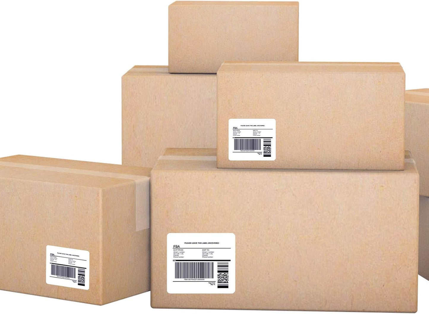 Laser and Inkjet Printer label 500 Sheets 3000 Pcs 3-1/3 x 4 6 Up Shipping Address Labels for Laser & Inkjet Printers, 3-1/3" x 4" 6 per Sheet Shipping Mailing Stickers, 6 Labels per Page