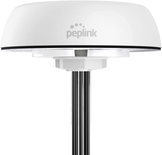 Peplink Mobility 42G Antenna | 5G/LTE Ready 2x2 MIMO Dual Band (2.4GHz & 5GHz), GPS Receiver, IP68, SMA, 16ft, White