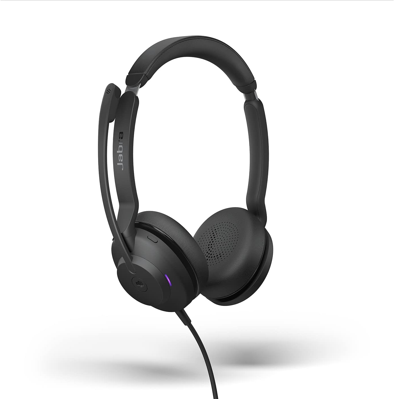 Jabra Evolve2 30 MS Wired Headset, USB-A, Stereo, Black – Lightweight, Portable Telephone Headset with 2 Built-in Microphones – Work Headset with Superior Audio and Reliable Comfort