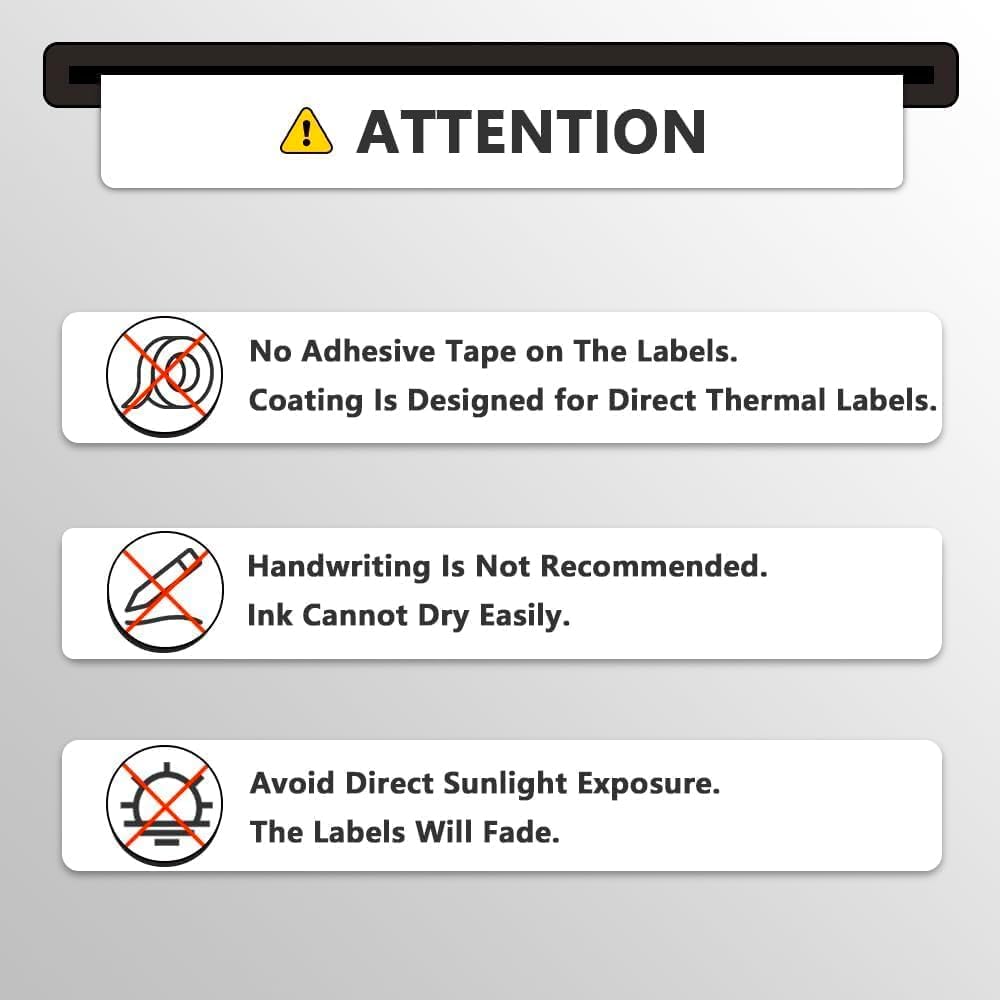 2-1/4" x 1-1/4" Multipurpose Barcode Thermal Labels, Perforated, Compatible with DYMO Label writer 450, 4XL