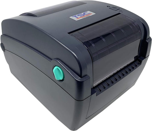 TSC TTP-244CE Desktop Thermal Transfer Label Printer | 4.25", 203 dpi, USB Only, Navy Blue