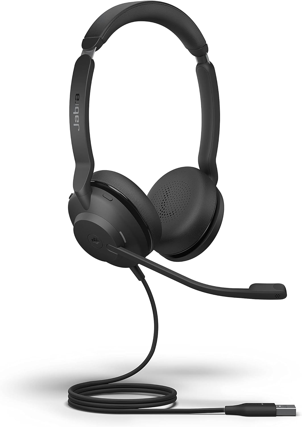 Jabra Evolve2 30 MS Wired Headset, USB-A, Stereo, Black – Lightweight, Portable Telephone Headset with 2 Built-in Microphones – Work Headset with Superior Audio and Reliable Comfort