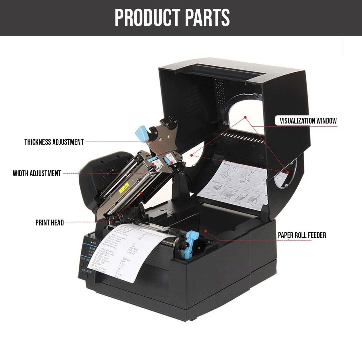 Citizen CL-S631II-WUBK 4-Inch Desktop Thermal Label Printer with 300 DPI Resolution and WiFi Connectivity