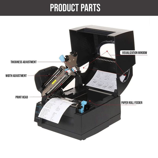 Citizen CL-S621IINNEBK Barcode/Label Printer | Direct Thermal/Thermal Transfer, USB/Serial, Dual-Emulation, Gray