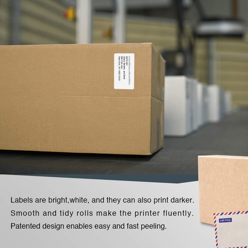 2-1/4" x 1-1/4" Multipurpose Barcode Thermal Labels, Perforated, Compatible with DYMO Label writer 450, 4XL