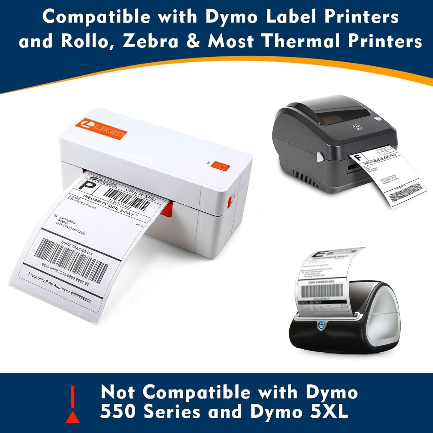 4" x 6" Thermal Shipping Labels|10 Rolls, Compatible with Rollo, Zebra Jadens, Nelko, Dymo 1744907 4XL -Commercial Grade