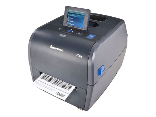Intermec PC43T 4" Thermal Transfer/Direct Thermal Desktop Printer | 203 dpi, LCD, Tear-Off, Real Time Clock