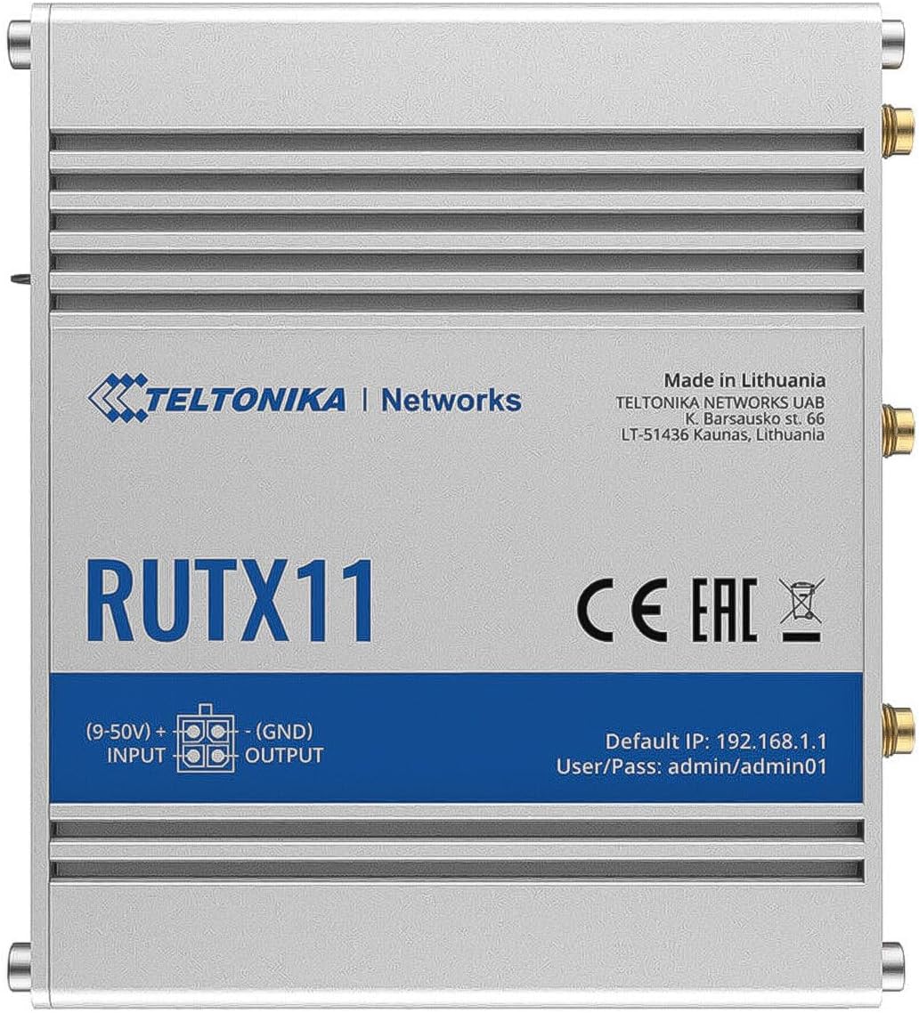 Teltonika RUTX11100400 Model RUTX11 Industrial Cellular Router
