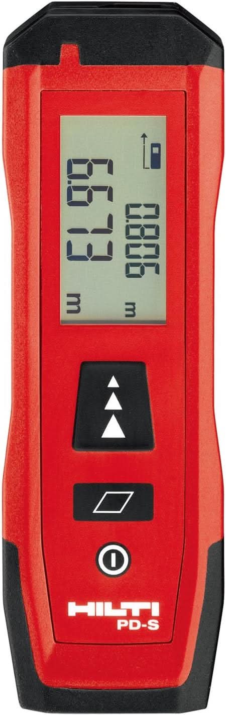 Hilti PD-S Laser Distance Meter | 60m/197ft Range, Area Measurement, 1.5mm Accuracy