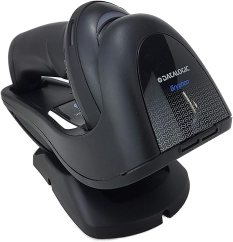 Datalogic Gryphon GM4500 Cordless Barcode Scanner | 1D/2D Imager, Omnidirectional, Includes Adjustable Cradle & USB Cord (GM4500-BK)