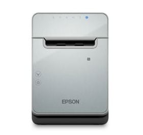 Epson TM-L100 Label Printer | Linerless (LFC), 40/58/80mm Media, WiFi, USB-A, Ethernet E04, Black, Includes PS-180