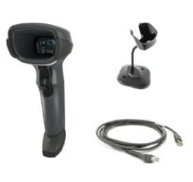 Zebra DS4608-SR Barcode Scanner Kit with Stand | Shielded USB Cable, Black