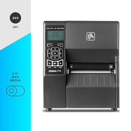 Zebra ZT230 (ZT23042-T01200FZ) Industrial Thermal Transfer Printer | 203dpi, 4-inch, Serial/USB/Ethernet