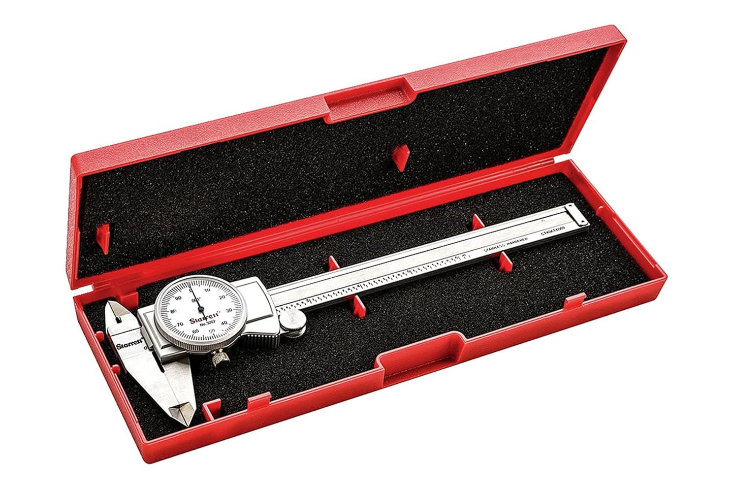 Starrett 3202-6 Dial Caliper | 0-6" Range, 0.001" Graduation, Stainless Steel, with Adjustable Bezel