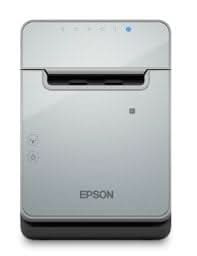 Epson TM-L100 Label Printer | Linerless (LFC), 40/58/80mm Media, Serial S01, USB & Ethernet E04, Black, Includes PS-180