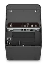 Epson TM-L100 Label Printer | Linerless (LFC), 40/58/80mm Media, USB-A & Ethernet E04, Black, Includes PS-180