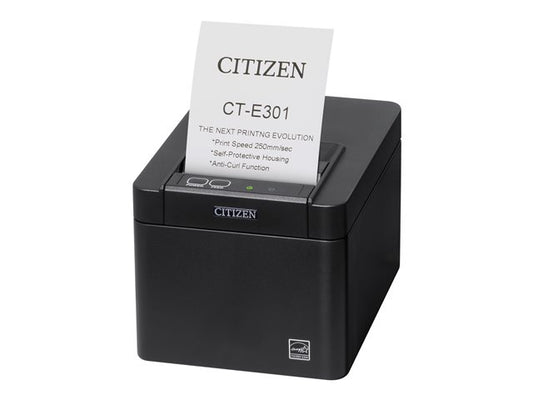 Citizen CT-E301TRUBKHR Thermal POS Printer | CT-E301 Series, USB/Serial/Ethernet, Black