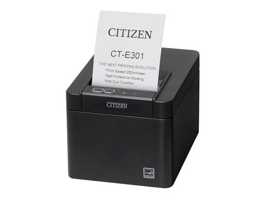 Citizen CT-E301TRUBKHR Thermal POS Printer | CT-E301 Series, USB/Serial/Ethernet, Black