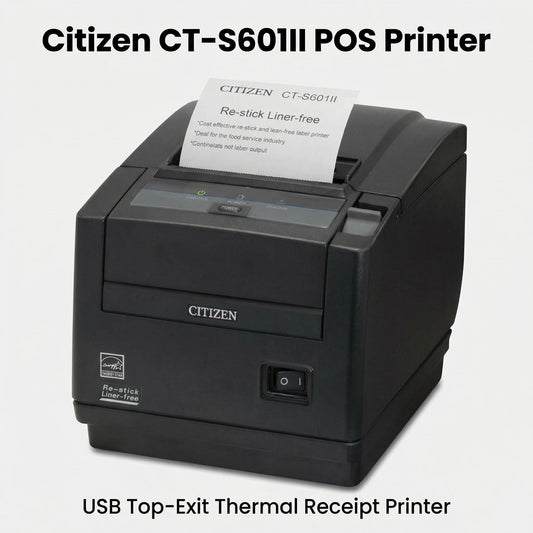 Citizen CT-S601IIS3UBUBKP Thermal POS Printer - CT-S600 Type II, Top Exit, USB, Black