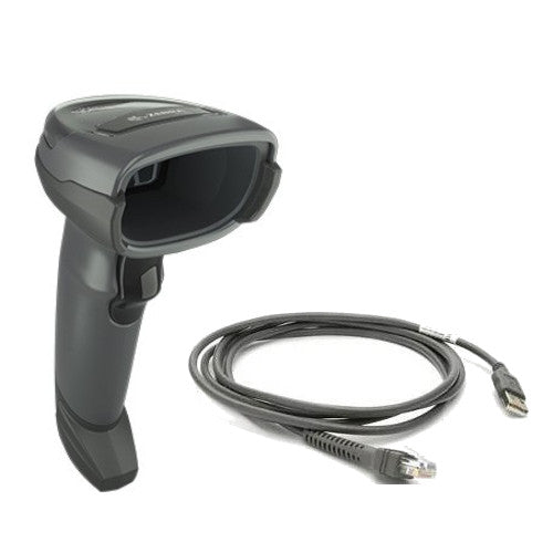 Zebra DS4608-HD7U2100AZW DS4608-HD Barcode Scanner | High Density, Black | USB Kit Includes Shielded USB Cable