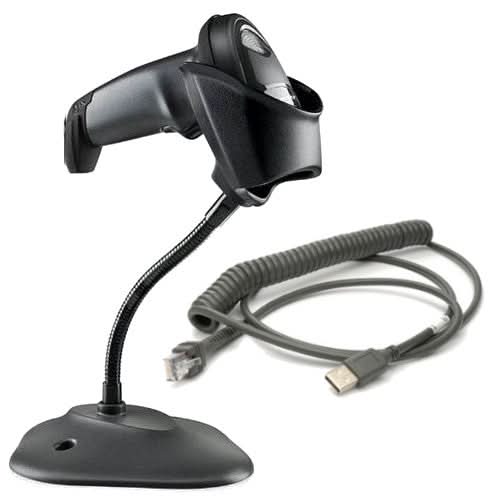 Zebra DS4608-SR Barcode Scanner Kit | USB Cable, Black, with Stand