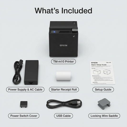 Epson C31CE74002 Series TM-M10 Thermal Receipt Printer, Autocutter, USB, Energy Star, Black