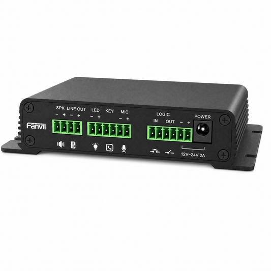 Fanvil PA2S Dual-Line SIP Paging Gateway with 30W Power Amplifier for Enterprise Broadcasting Systems