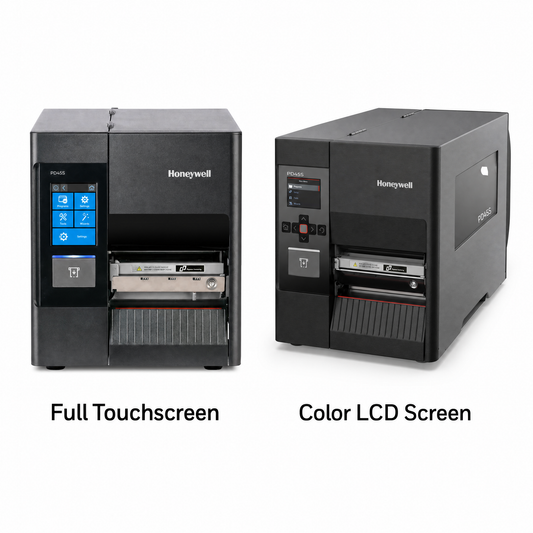 Honeywell PD45S Industrial Thermal Transfer & Direct Thermal Label Printer, 4-inch Commercial Barcode & Shipping Printer, 300 DPI High-Resolution USB Model with LED Icon Control, PD4500B00300000300