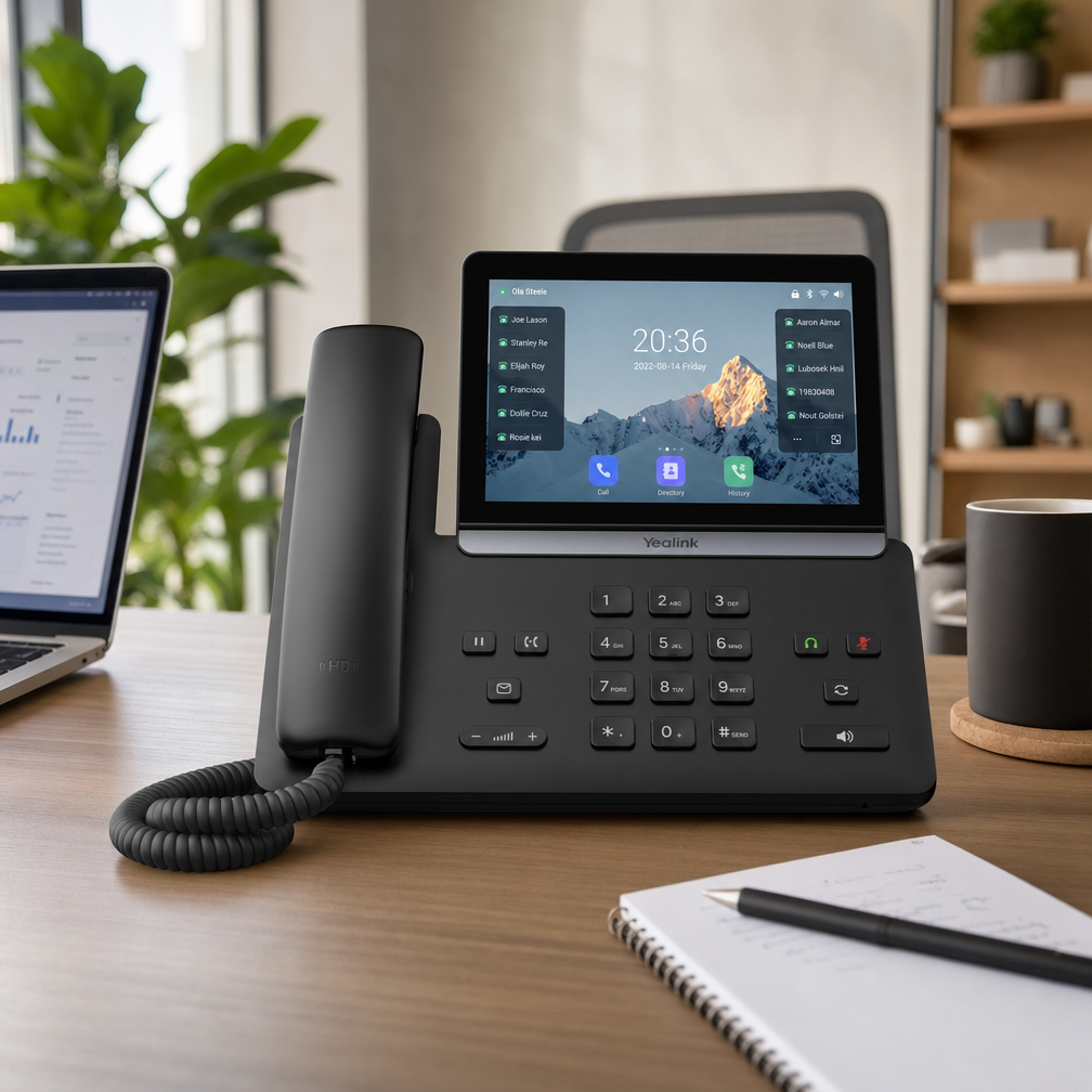 Yealink SIP-T88W Smart Business IP Phone with 7-Inch Touchscreen and Optional Bluetooth Handset