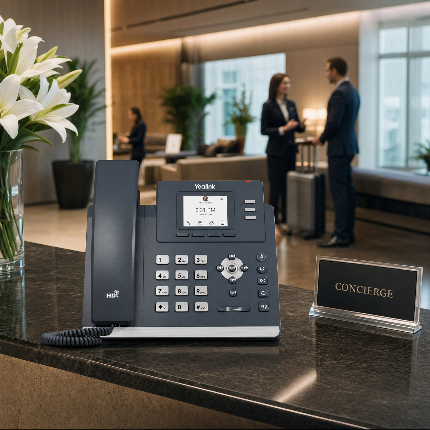 Yealink MP52-E2-Teams Microsoft Teams Phone - Non-Touchscreen Desk Phone for Public Areas