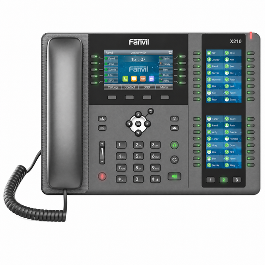 Fanvil X210i Visualization Paging Console with 20 SIP Lines and Gooseneck Microphone