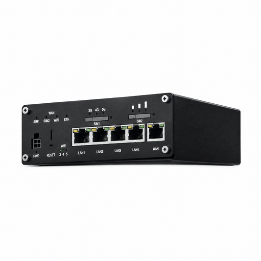 Teltonika RUTM54000000 5G Industrial Cellular Router with Dual-Band WiFi and Dual SIM Failover