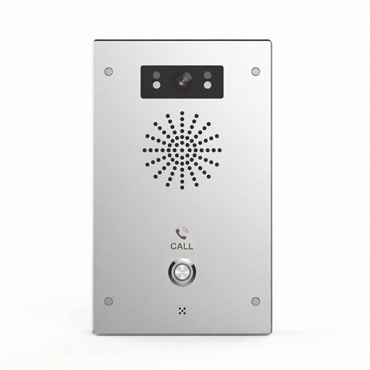 Fanvil i16SV Outdoor SIP Video Intercom - 1080p HD Camera, Infrared Night Vision, 2 SIP Lines, PoE, IP65/IK10, Anti-Tamper Alarm, Die-Cast Aluminum, Wall-Mount, Black