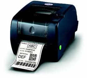 TSC TTP-247 Label Printer | USB + RS-232 + Parallel, Ethernet, RTC, External Label Roll Mount + 3in Core Label Roller, US Desktop