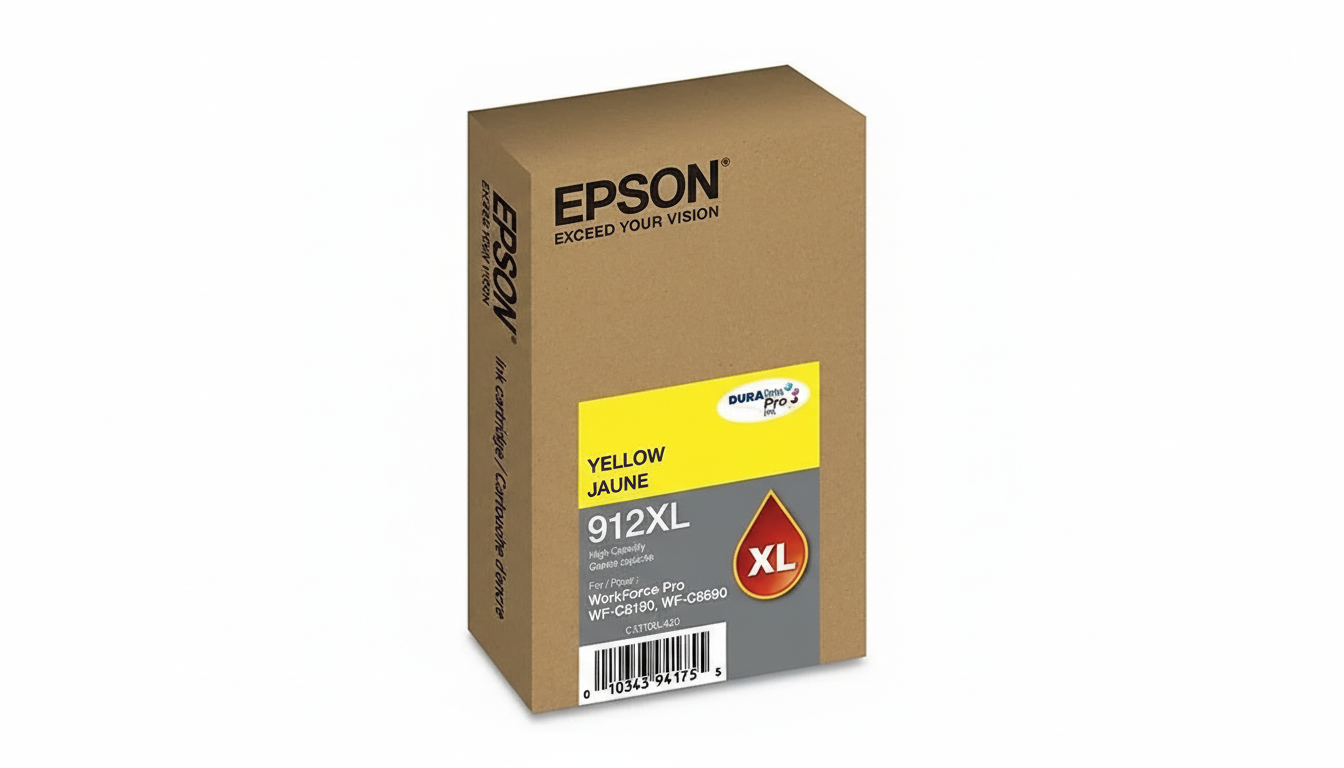 Epson DURABrite Pro T912XL420 Ink Cartridge | High Capacity, Yellow