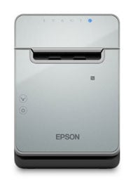 Epson TM-L100 Label Printer | Linerless (LFC), 40/58/80mm Media, Bluetooth, USB & Ethernet E04, Black, Includes PS-180