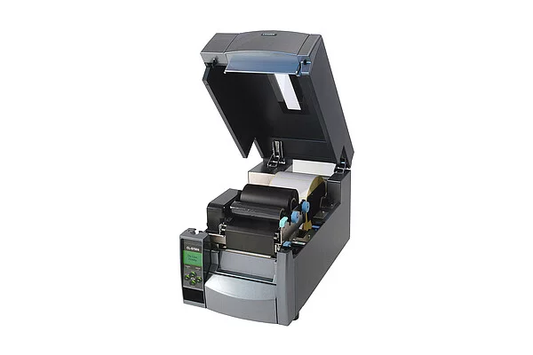 Citizen CL-S700IIR-EPU Barcode Printer | CL-S700 Type II, Direct Thermal/Thermal Transfer, 203 dpi, With Rewinder & Premium LAN, Gray