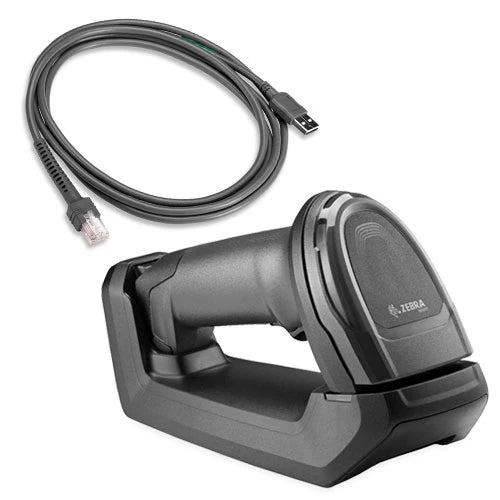 Zebra DS8178-SR Cordless Barcode Scanner Kit | 2D Imager, Standard Range, FIPS, Includes Scanner, Shielded USB Cable, Standard Cradle, Black