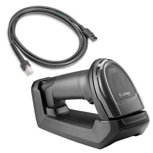 Zebra DS8178-SR Cordless Barcode Scanner Kit | 2D Imager, Standard Range, FIPS, Includes Scanner, Shielded USB Cable, Standard Cradle, Black