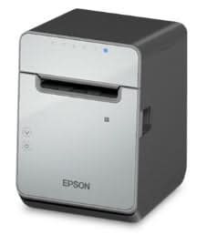 Epson TM-L100 Label Printer | Linerless (LFC), 40/58/80mm Media, Serial S01, USB & Ethernet E04, Black, Includes PS-180