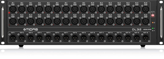 Midas DL32 32 Input, 16 Output Stage Box with 32 Midas Microphone Preamplifiers, ULTRANET and ADAT Interfaces