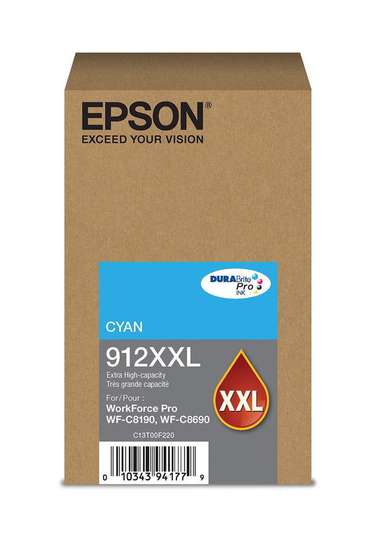 Epson DURABrite Pro T912XXL220 Ink Cartridge | Extra High Capacity Cyan
